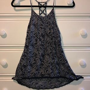 Blue and White Tank Top